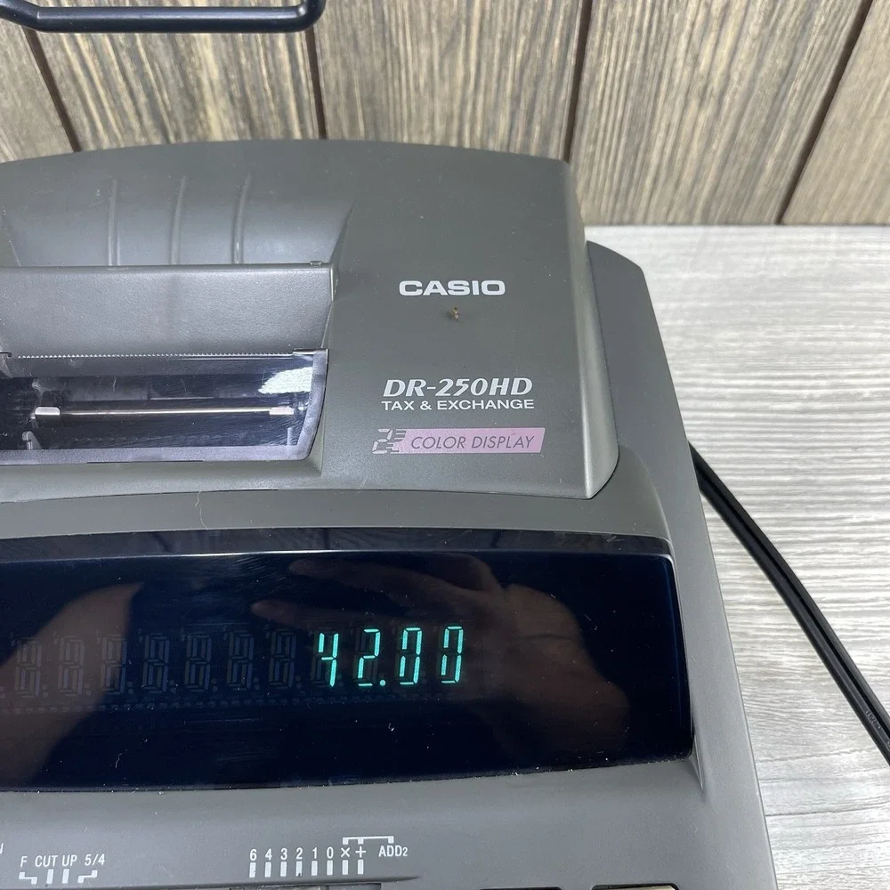Casio DR-250HD Electronic 2 Color Printing Calculator Tax & Exchange